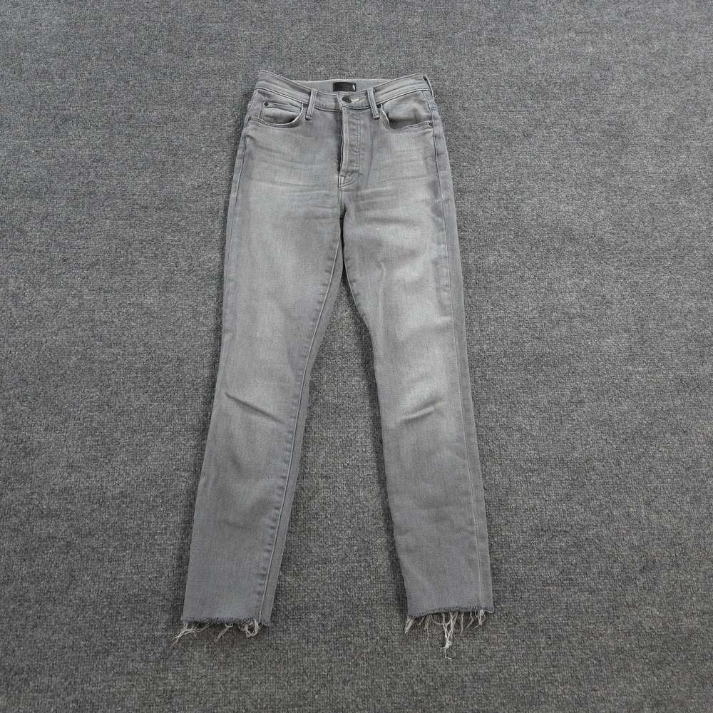 Mother Jeans Womens 26 Gray The Stunner Ankle Fray Chateau Secrets Stretch Denim